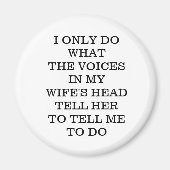 Wife's Funny Magnet for Husbands  (Voorkant)