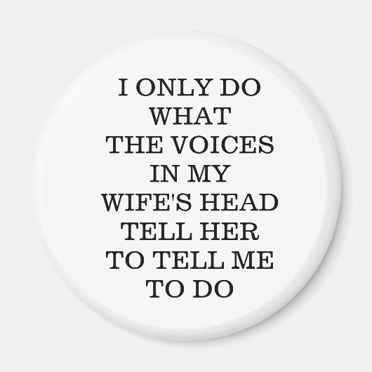 Wife's Funny Magnet for Husbands (Voorkant)