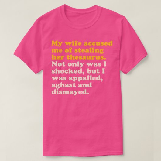 Wifes Thesaurus T-shirt (Design voorkant)