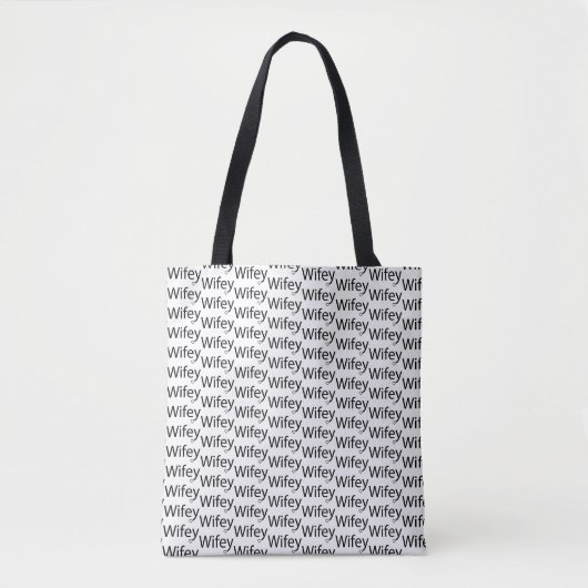 Wifey - Aangepaste All-Over-Print Canvas tas (Voorkant)