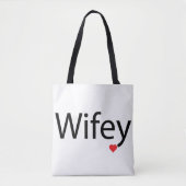 Wifey - Aangepaste All-Over-Print Canvas tas (Voorkant)