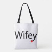 Wifey - Aangepaste All-Over-Print Canvas tas (Achterkant)