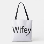 Wifey - Aangepaste All-Over-Print Canvas tas (Achterkant)