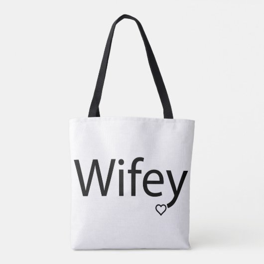 Wifey - Aangepaste All-Over-Print Canvas tas (Achterkant)
