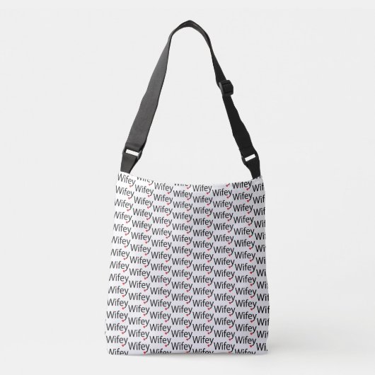 Wifey - Aangepaste alles-over-druk cross-body tas (Voorkant)