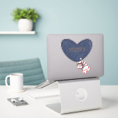 Wifey and Hubby Electrical Lockout Tagout Heart Sticker (Laptop op bureau)
