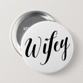 Wifey Black Script Button (Voorkant /achterkant)