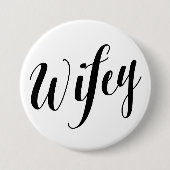 Wifey Black Script Button (Voorkant)