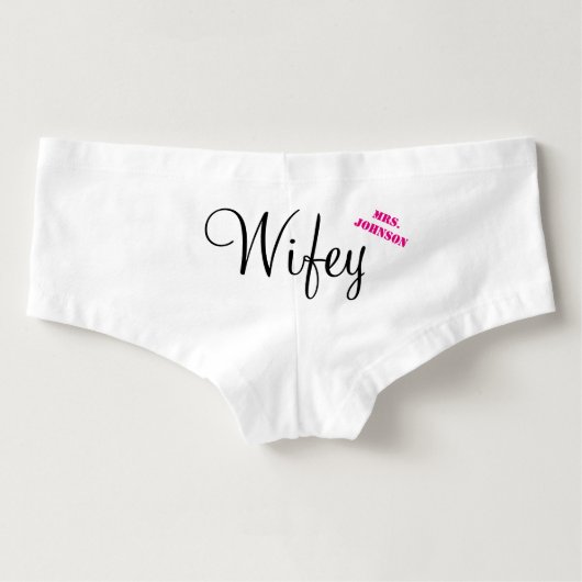 WIFEY boyshort ondergoed voor bruid (Achterkant)