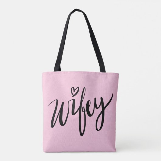  WIFEY-canvas tas met handschrift voor nieuwgevloc (Achterkant)