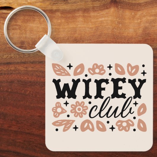 Wifey club cowboy vrouw tradwife cowgirl esthetiek sleutelhanger (Voorkant)