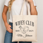 Wifey Club Custom Canvas tas, huwelijksreis cadeau Tote Bag