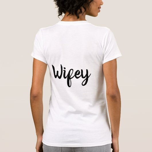 Wifey Couple-huwelijk T-shirt (Achterkant)