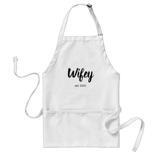 Wifey Custom Bride, Fiance Gift Standaard Schort (Voorkant)