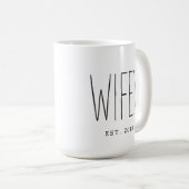 Wifey Custom Couple Mok Wedding Mok Jubileum (Voorkant rechts)