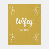 Wifey Custom Gold Bride, Fiance Gift Fleece Deken (Voorkant)
