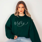 Wifey Cute Script Pas getrouwd Sweatshirt
