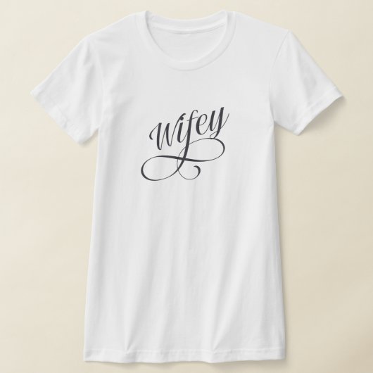 Wifey Cute Script Pas getrouwd T-Shirt (Laagn)