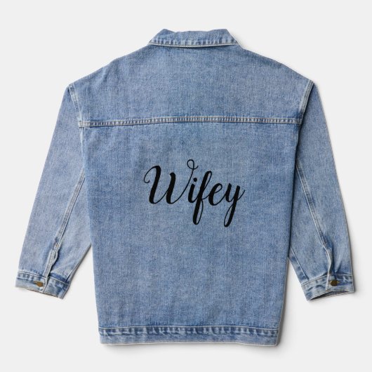 Wifey Denim Jas zwart Jacket (Achterkant)