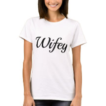 Wifey Elegant Zwart Script Vrouwen T-shirt