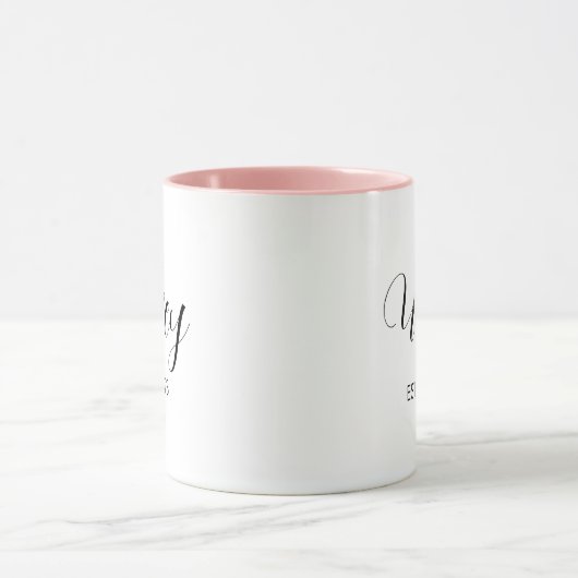 Wifey Elegant Zwart Script Wit Vrouwen Mok (Midden)