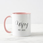 Wifey Elegant Zwart Script Wit Vrouwen Mok<br><div class="desc">Wifey Elegant Zwart Script Wit Vrouwen Mok. Kies de kleur en stijl in het optiemenu.</div>