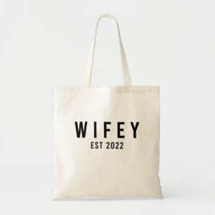 Wifey Est 2022 Bruid Wordt Bachelorette Feestje Tote Bag