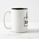 Wifey Est 2024 Black Script Pas getrouwd gepersona Tweekleurige Koffiemok (Links)