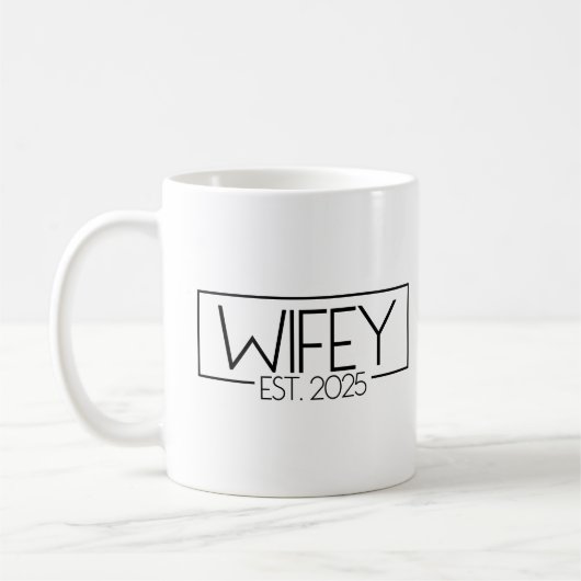Wifey Est. 2025 Matching paar getrouwd 2025 Wifey Koffiemok (Links)