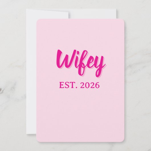 Wifey est. 2026 kaart (Voorkant)