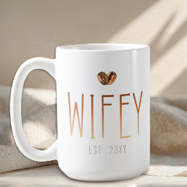 Wifey Est Coffee Mug Love Is Brewing Bridal Gift Koffiemok