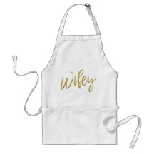 Wifey Faux Gold Foil Schort huwelijkscadeau