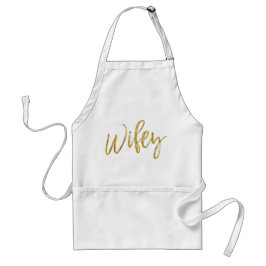 Wifey Faux Gold Foil Schort huwelijkscadeau