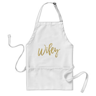 Wifey Faux Gold Foil Schort huwelijkscadeau