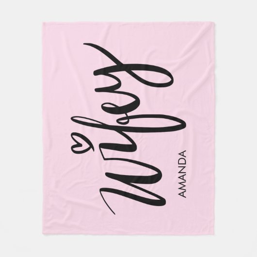 Wifey fleece blanket gift with personalized name (Voorkant)