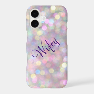 Wifey Glitterende & Kleurrijke iPhone 7 Hoes