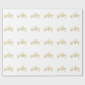 Wifey Gold Foil Wrapping Paper Cadeaupapier (Vlak)