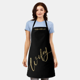 Wifey Gold Script Passen getrouwd Apron Schort