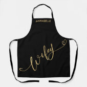 Wifey Gold Script Passen getrouwd Apron Schort (Voorkant)