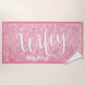 Wifey Hawaiian Beach Handdoek (Voorkant)
