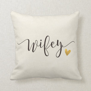 Wifey, Hubby en Wifey Wedding Gift Kussen