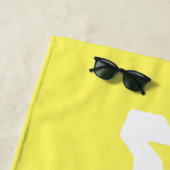 Wifey Hubby Pas getrouwd Bruid Geel Strandlaken (In situ)