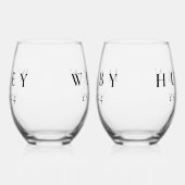 Wifey Hubby Pas getrouwd Wijnglas Zonder Voet (Links)