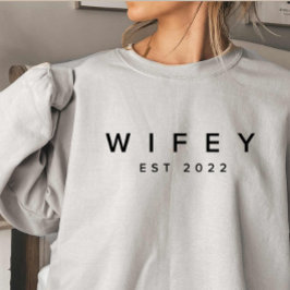 Wifey/Husby Custom Bride, Fiance Gift Trui