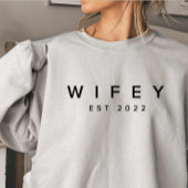 Wifey/Husby Custom Bride, Fiance Gift Trui
