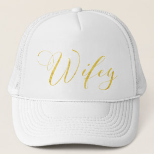 WIFEY IN BLACK VAN GOLD SCRIPT SCRIPT TRUCKER PET
