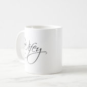 Wifey-kalligrafie Koffiemok (Voorkant links)