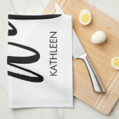 Wifey kitchen towel gift with personalized name theedoek (Quarter Fold)
