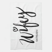 Wifey kitchen towel gift with personalized name theedoek (Verticaal)