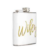 Wifey kolf met goudfolie typografie heupfles (Rechts)